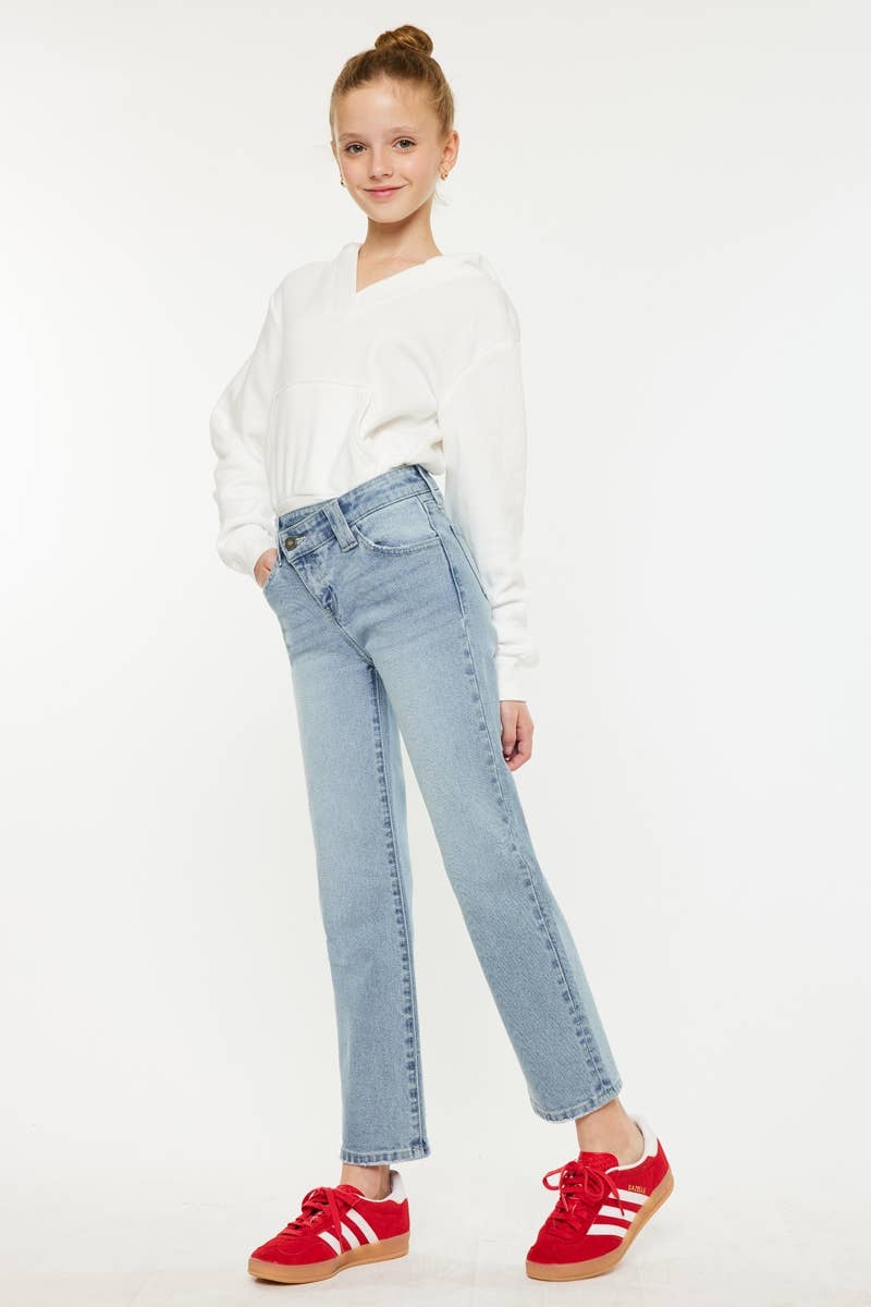 YOUTH OPEN PACK HIGH RISE STRAIGHT JEANS-YC8733L