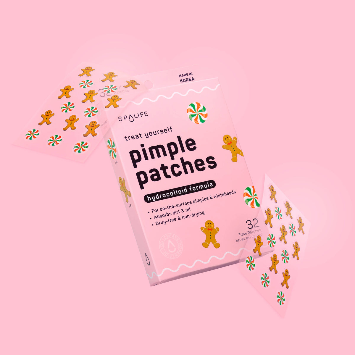 Christmas Holiday Gingerbread & Candies Pimple Patches 72 ct