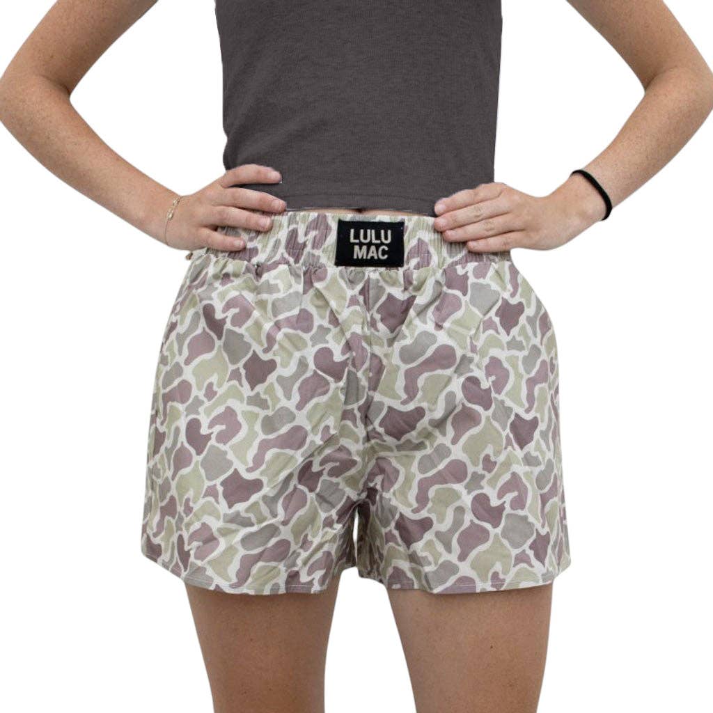 Lulu Mac Adult- BXCM- LIGHT CAMO BOXER SHORT