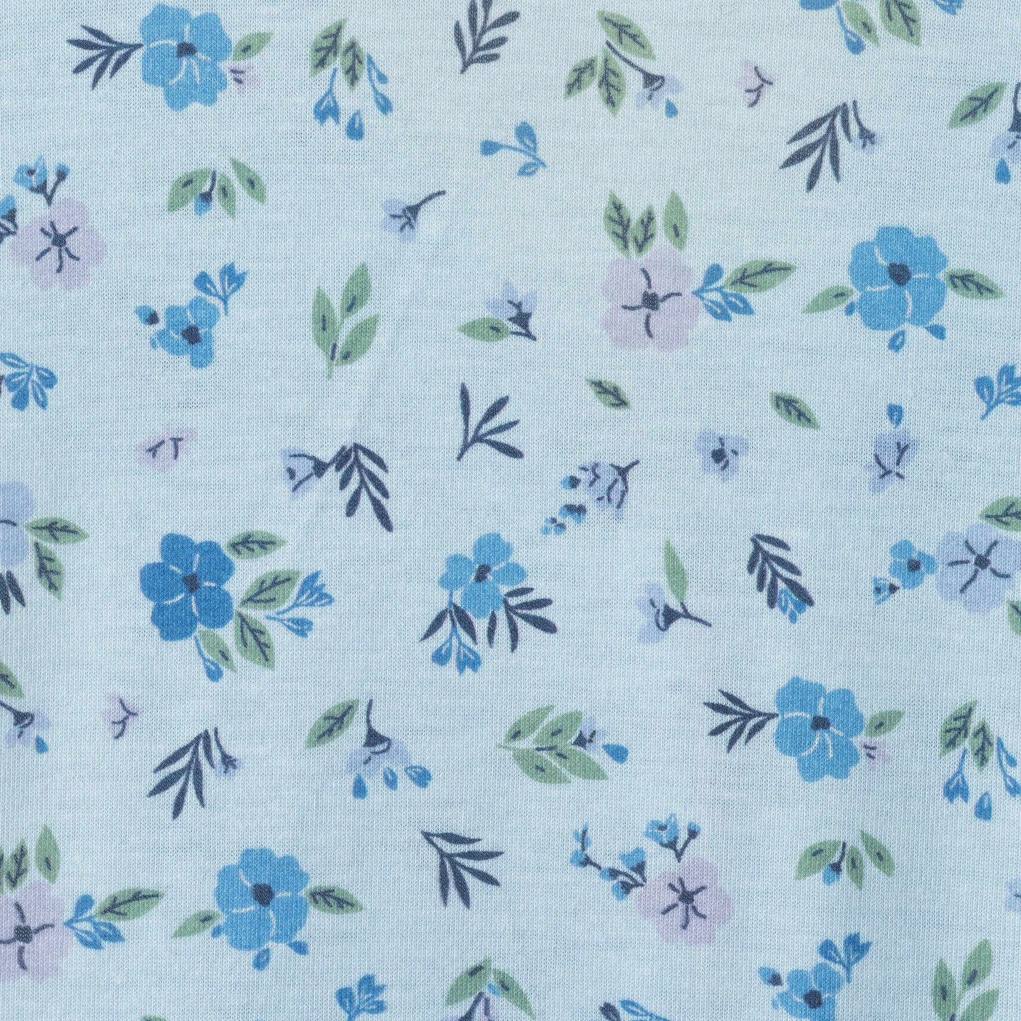Tween Girls Buttondown Pajama Set | Blue Floral