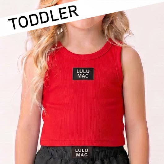 Lulu Mac RED TODDLER SOLID TANK
