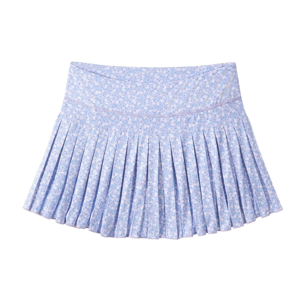 Tween Girls Printed Pleated Skort | Purple Floral