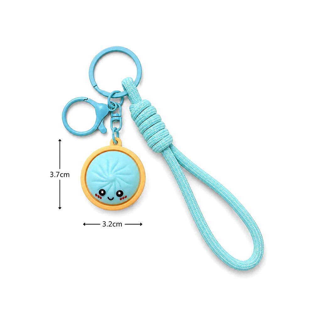 Cute Bao Bun Dumpling Stress Relief Fidget Clicker Bag Charm Keychains