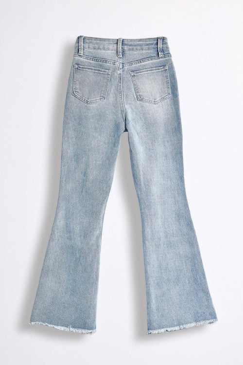 Girls Frey Hem Flare Jeans-GP912902