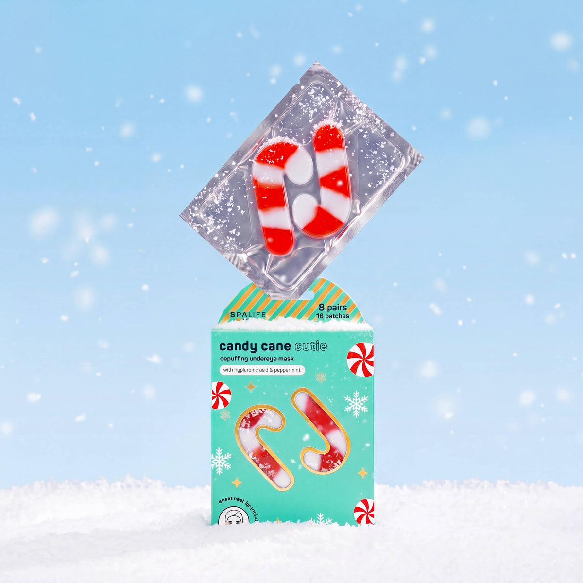 Christmas Holiday Candy Cane Cutie Undereye Patches | 8 Pk