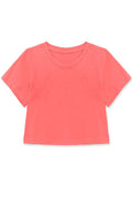 Girl's Soft Round Neck Crop Tee Rosy Pink
