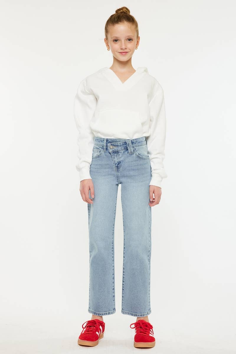 YOUTH OPEN PACK HIGH RISE STRAIGHT JEANS-YC8733L