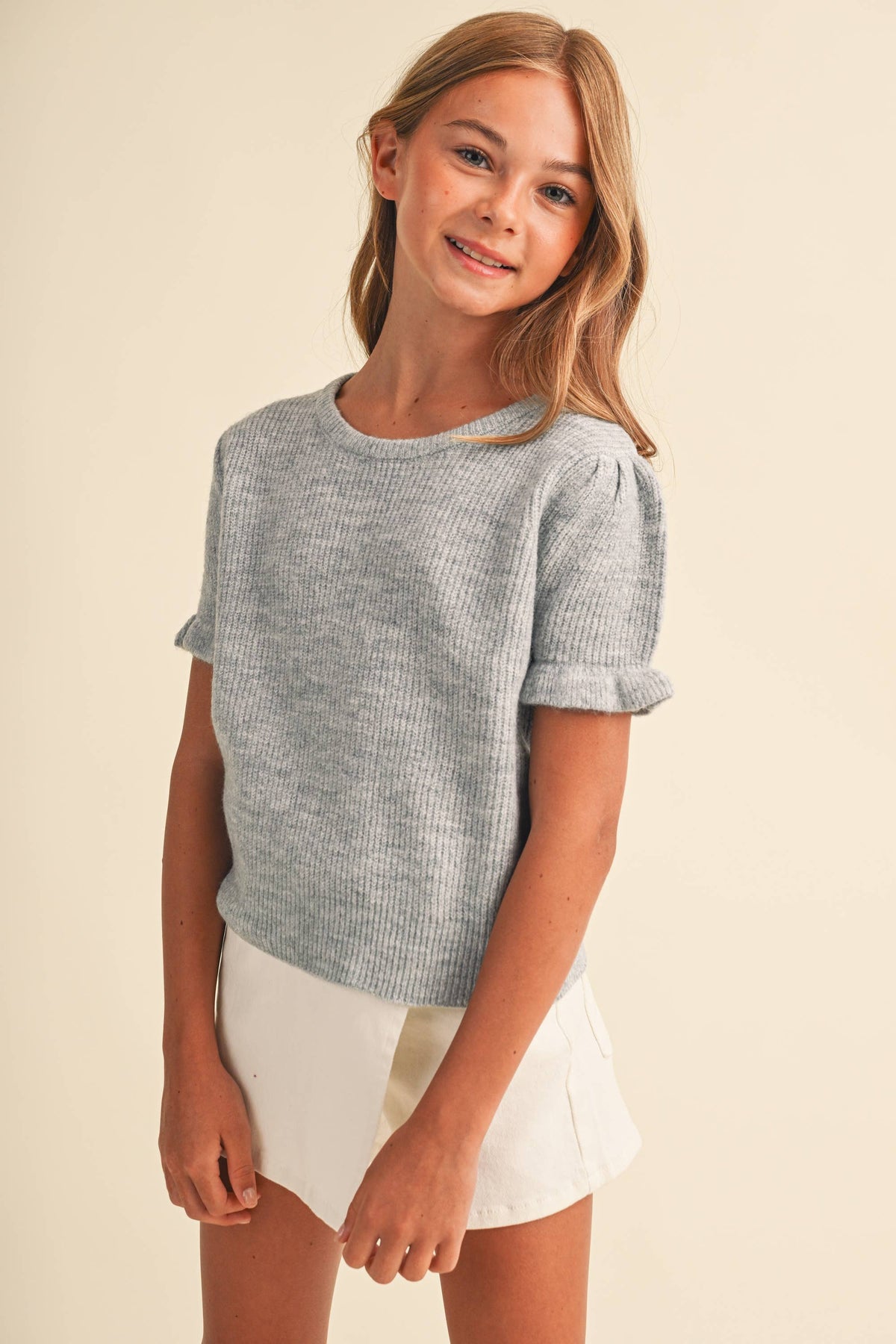 PUFF SLEEVE SWEATER TWEEN KIDS' GIRLS