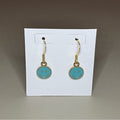 Mint Green Smiley Face Dangle Earrings